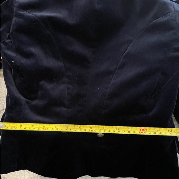 Ralph Lauren Black Label Vintage Navy Blue Velvet Jacket Gold Embroidered C1 - Picture 10 of 12